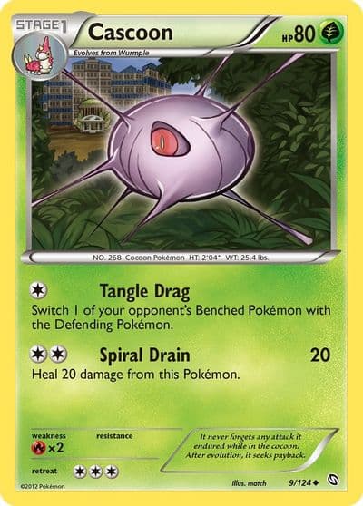 Cascoon Dragons Exalted Pokemon card