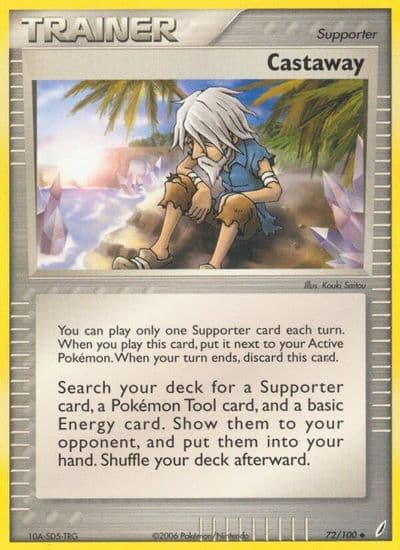 Castaway Crystal Guardians Pokemon card