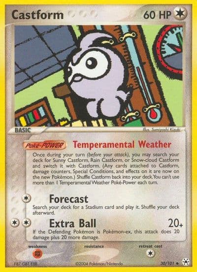 Castform Hidden Legends Pokemon card