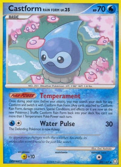 Castform Rain Form Legends Awakened Pokemon card