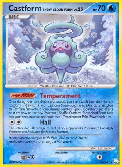 Castform Snow-Cloud Form Legends Awakened Pokemon card