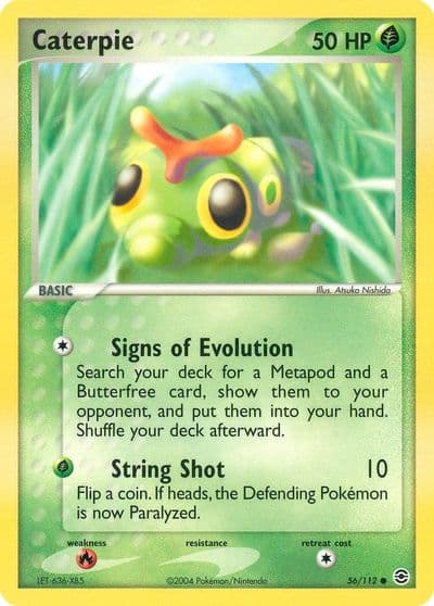 Caterpie FireRed & LeafGreen Pokemon card