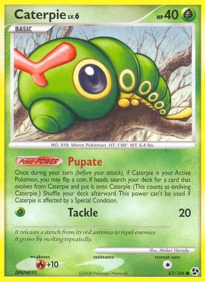 Caterpie Great Encounters Pokemon card