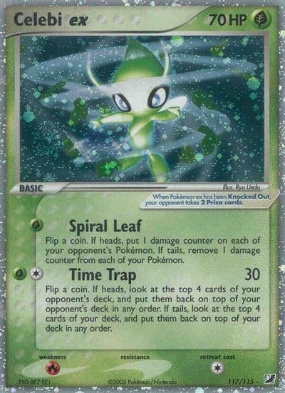 Celebi ex Unseen Forces Pokemon card
