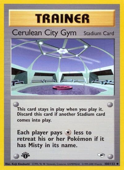 Cerulean City Gym Gym Heroes Pokemon card