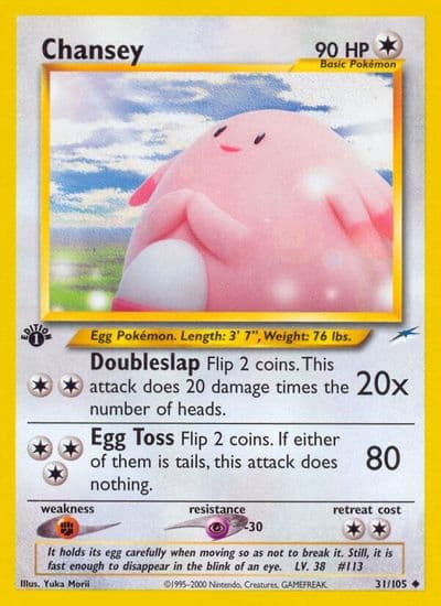 Chansey Neo Destiny Pokemon card