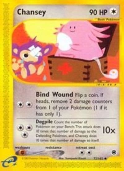 Chansey Expedition Pokemon card