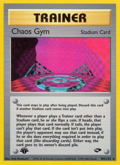 Chaos Gym Gym Challenge Pokemon card