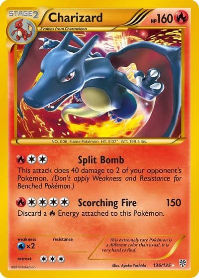 Charizard Plasma Storm Pokemon card