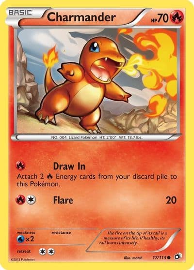 Charmander Legendary Treasures Pokemon card