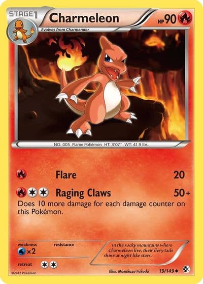 Charmeleon Boundaries Crossed Pokemon card