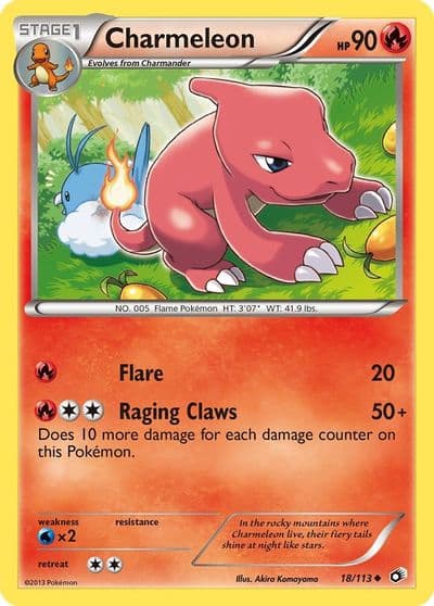 Charmeleon Legendary Treasures Pokemon card