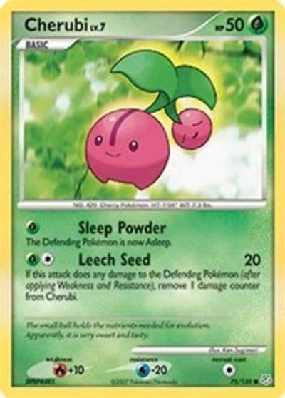 Cherubi Diamond and Pearl Pokemon card