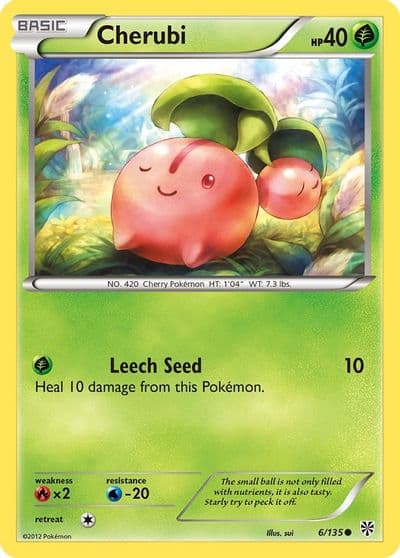 Cherubi Plasma Storm Pokemon card