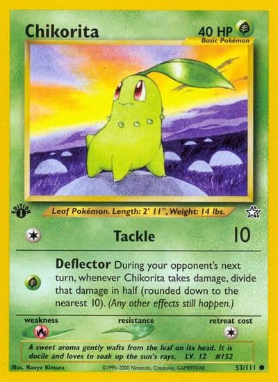 Chikorita (53) Neo Genesis Pokemon card