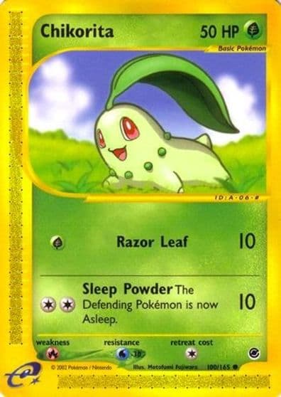 Chikorita (100) Expedition Pokemon card