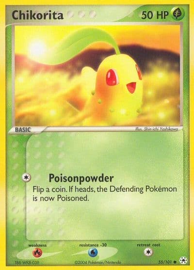 Chikorita Hidden Legends Pokemon card