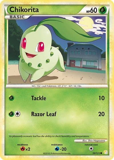 Chikorita HeartGold SoulSilver Pokemon card
