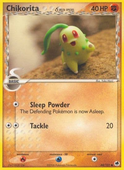 Chikorita (Delta Species) Dragon Frontiers Pokemon card