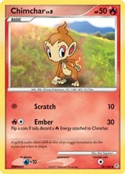 Chimchar First Partner Pack Pokemon card