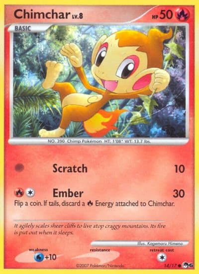 Chimchar POP Series 6 Pokemon card