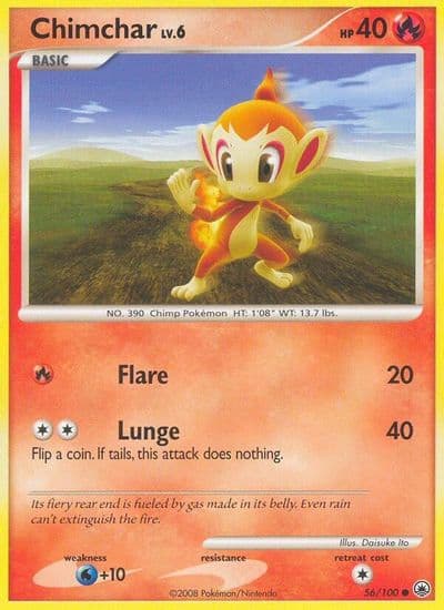 Chimchar (56) Majestic Dawn Pokemon card