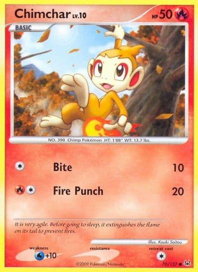 Chimchar Platinum Pokemon card