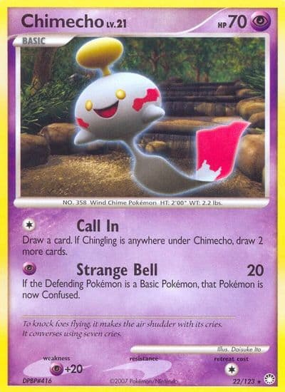 Chimecho Mysterious Treasures Pokemon card