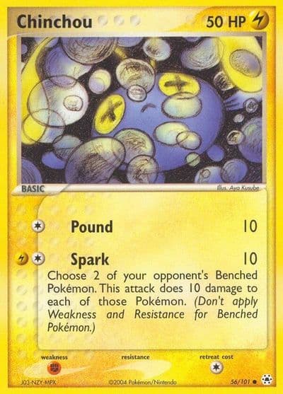 Chinchou Hidden Legends Pokemon card