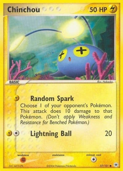 Chinchou Hidden Legends Pokemon card