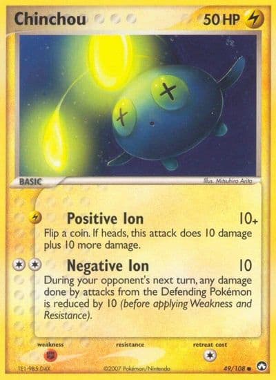 Chinchou Power Keepers Pokemon card