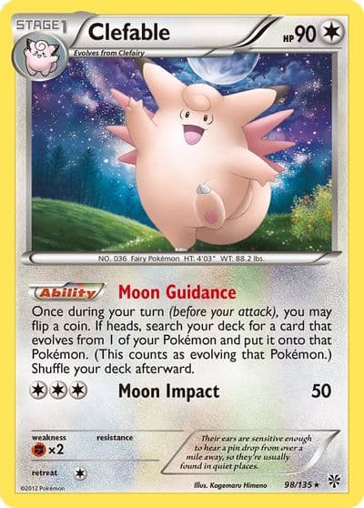 Clefable Plasma Storm Pokemon card