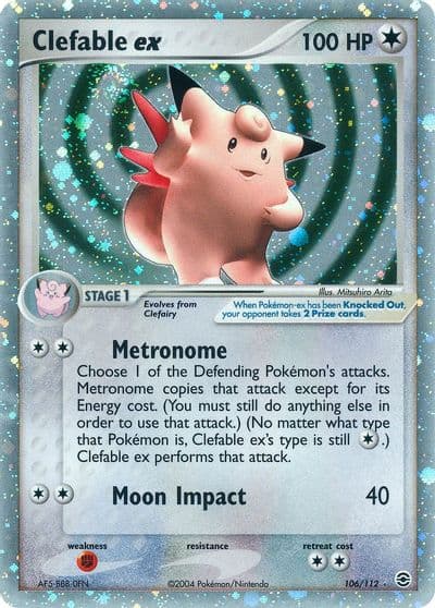 Clefable ex FireRed & LeafGreen Pokemon card