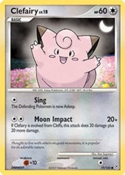 Clefairy Diamond and Pearl Pokemon card