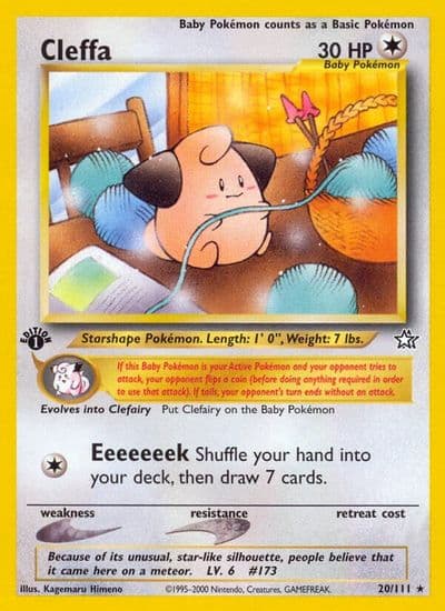 Cleffa Neo Genesis Pokemon card