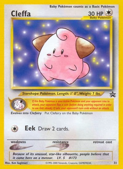 Cleffa WoTC Promo Pokemon card