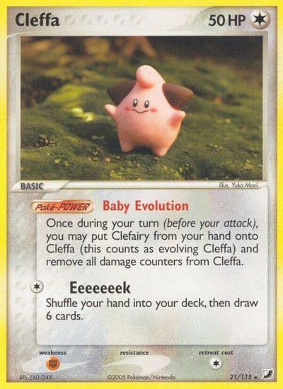Cleffa Unseen Forces Pokemon card
