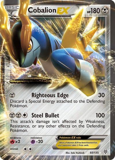 Cobalion EX Plasma Storm Pokemon card