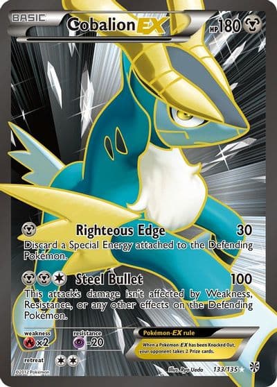 Cobalion EX (133 Full Art) Plasma Storm Pokemon card