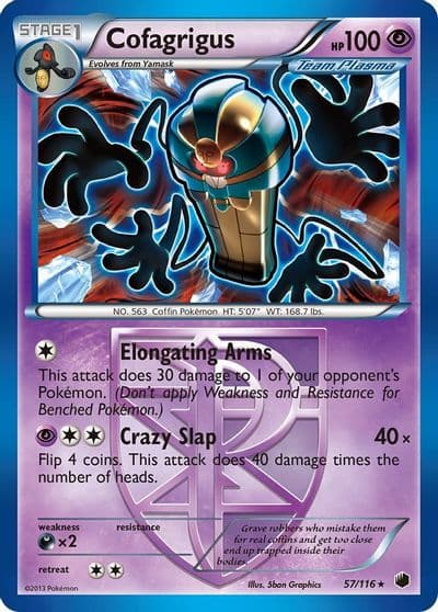 Cofagrigus (Team Plasma) (57) Plasma Freeze Pokemon card
