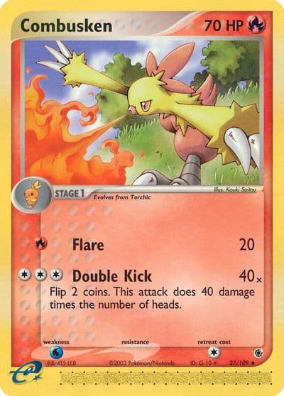 Combusken Ruby and Sapphire Pokemon card