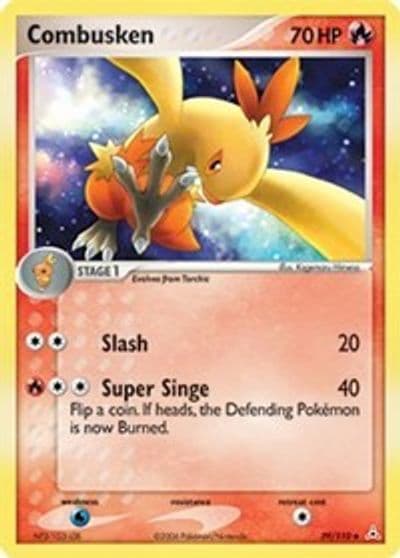 Combusken Holon Phantoms Pokemon card