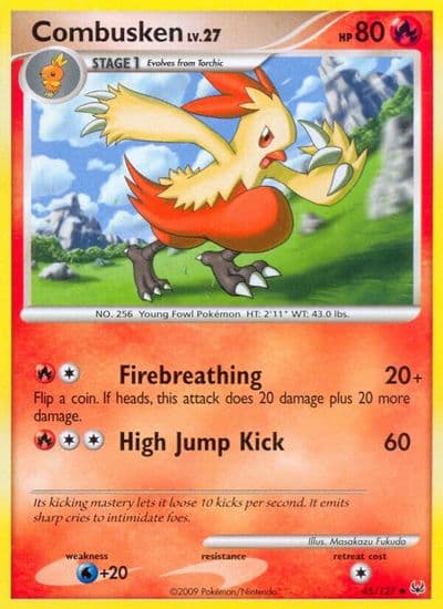 Combusken Platinum Pokemon card