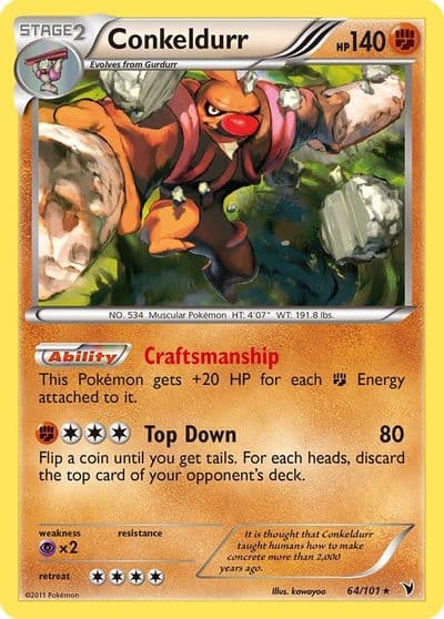 Conkeldurr (64) Noble Victories Pokemon card