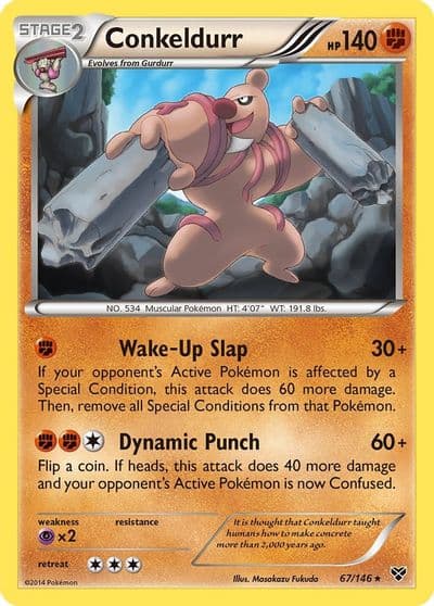 Conkeldurr XY Base Set Pokemon card