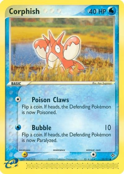Corphish Dragon Pokemon card