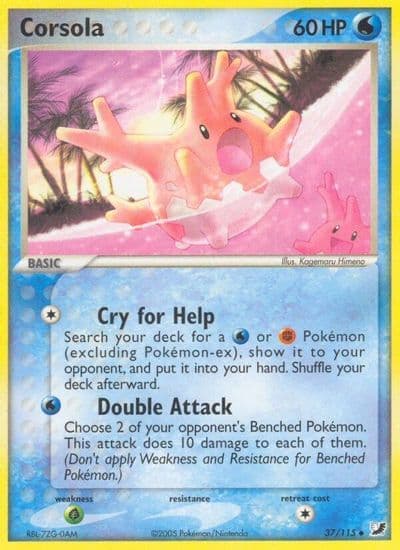 Corsola Unseen Forces Pokemon card