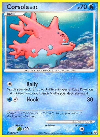 Corsola Secret Wonders Pokemon card