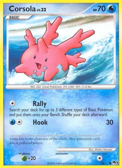 Corsola POP Series 7 Pokemon card