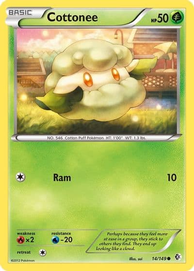 Cottonee Boundaries Crossed Pokemon card